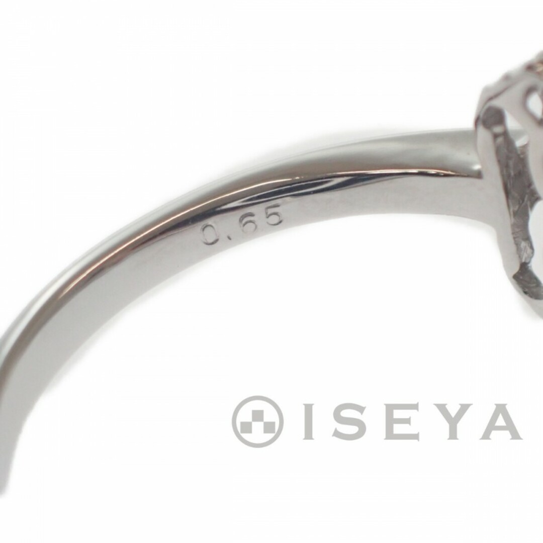 【Aランク】スクエアモチーフ デザインリング 指輪 K18WG ダイヤモンド0.65ct サイズ棒約12号 レディース ジュエリー アクセサリー【ISEYA】 5