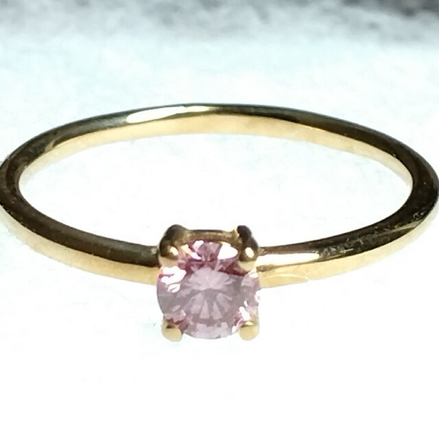 0.18カラット ラボグロウン ピンクダイヤモンド リング レディースのアクセサリー(リング(指輪))の商品写真