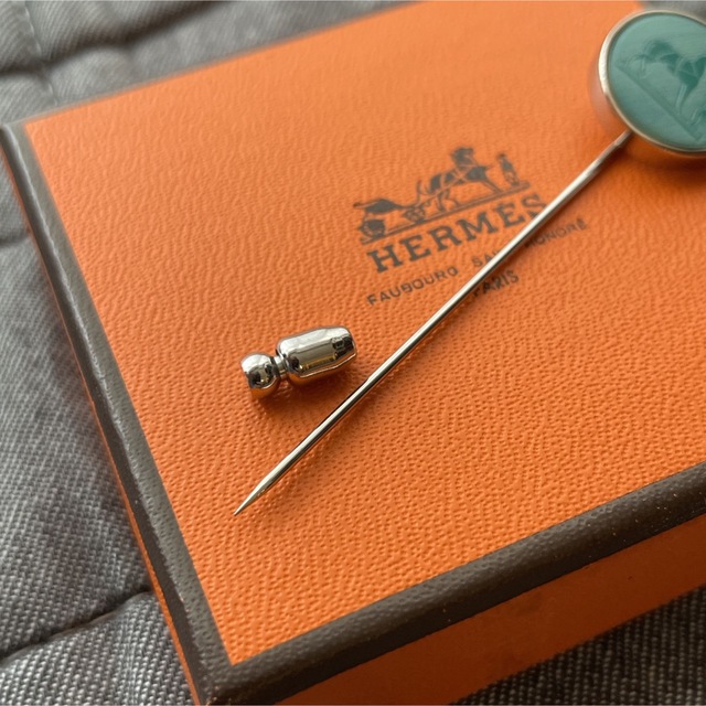 HERMES - HERMES エルメス クラシック ラペルピン ピンブローチ HERMES - HERMES エルメス クラシック ラペルピン ピンブローチ