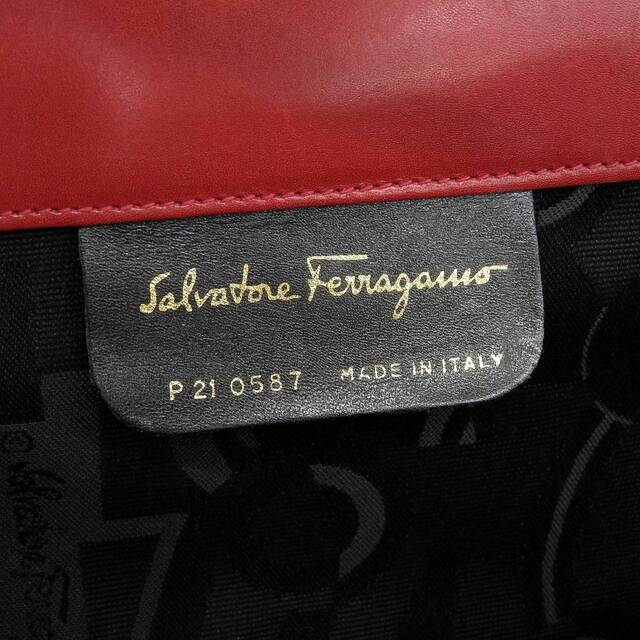 other(アザー)の【本物保証】 サルヴァトーレ フェラガモ SALVATORE FERRAGAMO ガンチーニ チェーンショルダーバッグ レッド P21 0587 レディースのバッグ(ショルダーバッグ)の商品写真