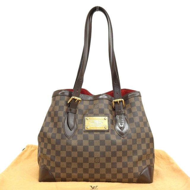 本物保証】 布袋付 ルイヴィトン LOUIS VUITTON ダミエ ハムステッドGM ...