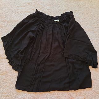 エイチアンドエム(H&M)のH&M♡黒フリルブラウス(シャツ/ブラウス(長袖/七分))