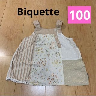 ビケット(Biquette)のビケット 100 チュニック キャミソール ノースリーブ 花柄 キムラタン(Tシャツ/カットソー)