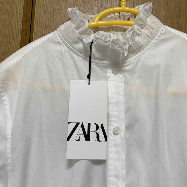 ZARA ポプリン ブラウス L 未使用 白