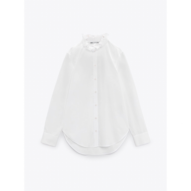 ZARA ポプリン ブラウス L 未使用 白