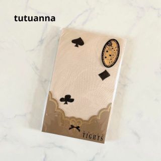 チュチュアンナ(tutuanna)の【新品】tutuanna トランプ柄タイツ 20デニール ストッキング 結婚式(タイツ/ストッキング)