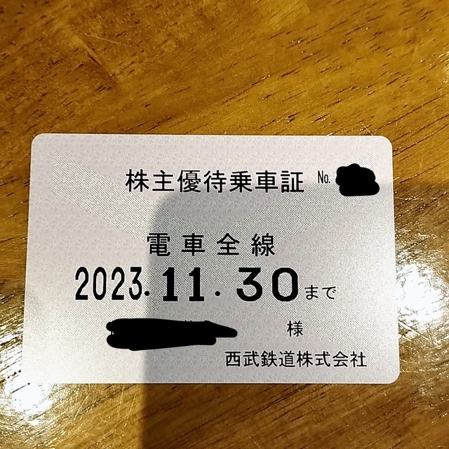 西武鉄道　株主優待乗車証　35枚