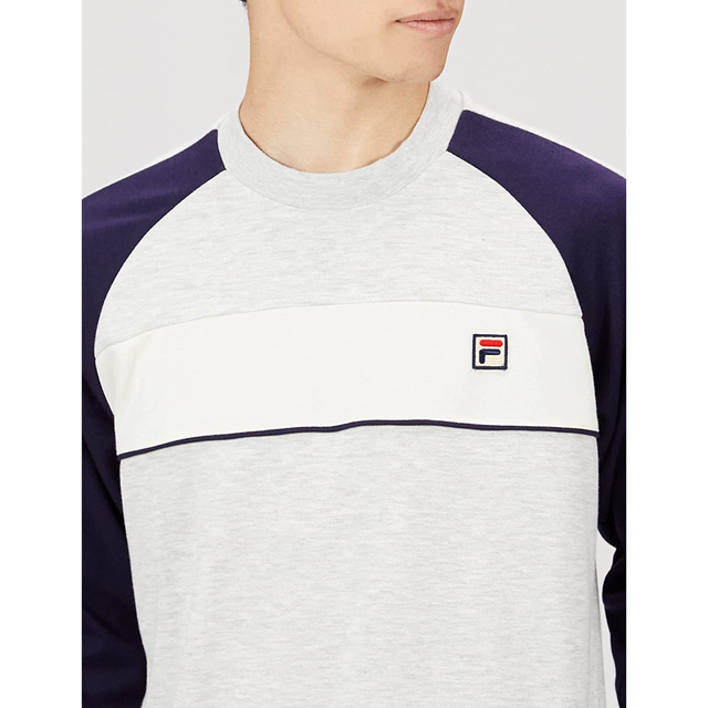 FILA フィラ テニスウェア クルーネックシャツ VM5586 灰メンズM新品