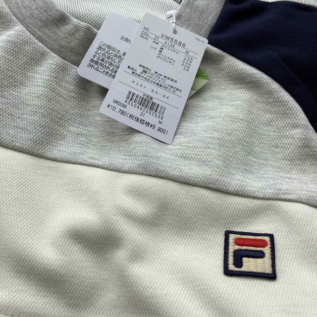 FILA フィラ テニスウェア クルーネックシャツ VM5586 灰メンズM新品