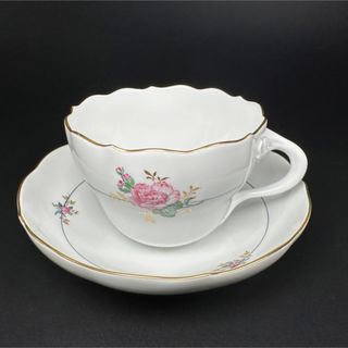 マイセン(MEISSEN)の新品 マイセン ピンクローズ コーヒーカップ＆ソーサー、1級品(食器)