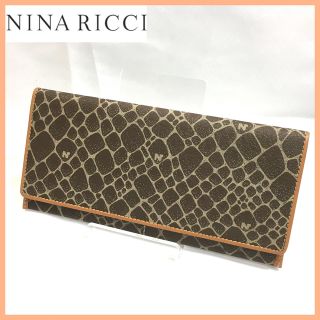 美品】NINA RICCI 札入れ ニナリッチ 長財布 小銭入れ無し お札入れ