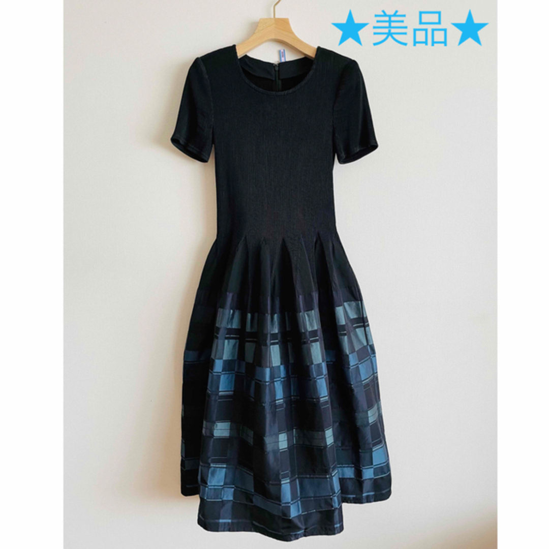 ★美品★ ドッキング ワンピース ペチコート付き BLACK