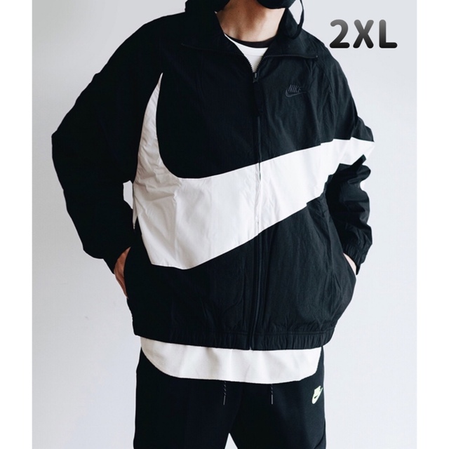 ナイキ HBR STMT スウッシュ ウーブン ジャケット 黒 2xl 新品 - アウター