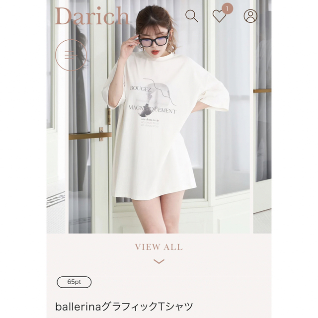 Darich(ダーリッチ)のダーリッチグラフィックTシャツ レディースのトップス(Tシャツ(半袖/袖なし))の商品写真