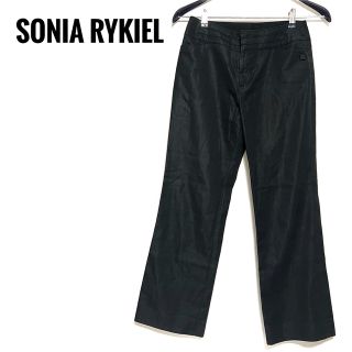 ソニアリキエル(SONIA RYKIEL)のSONIA RYKIEL ソニアリキエル　パンツ　38 M 絹　ブラック　キレイ(カジュアルパンツ)