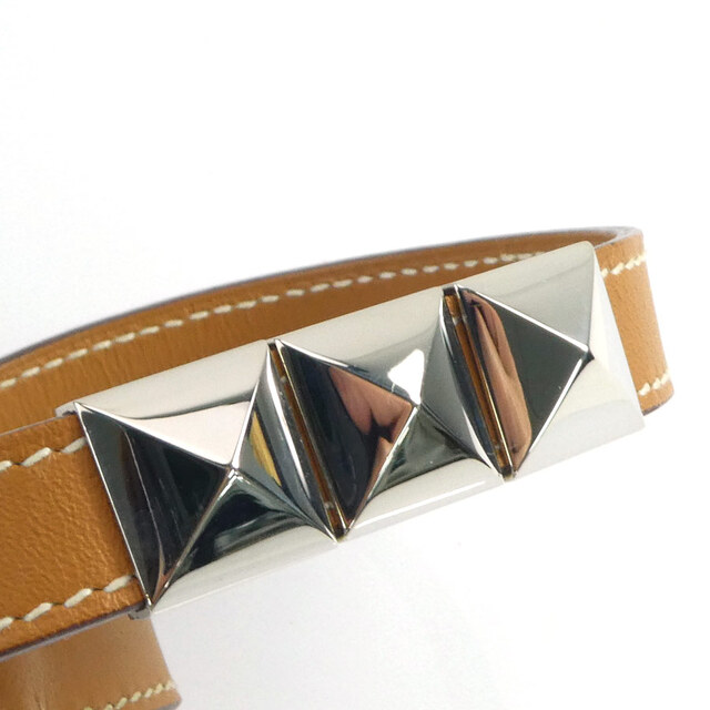 Hermes - エルメス HERMES ブレスレット メドール レザー/メタル