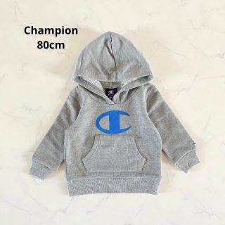 Champion - 【新品】80cm チャンピオン パーカー グレー でかロゴ 大人気 インスタ