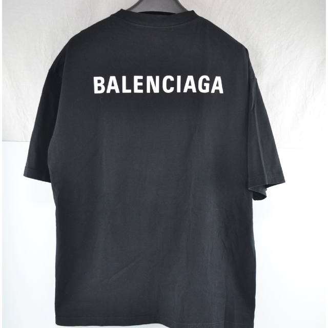 バレンシアガ/BALENCIAGA 612966 ロゴ 半袖T ブラック XL - www
