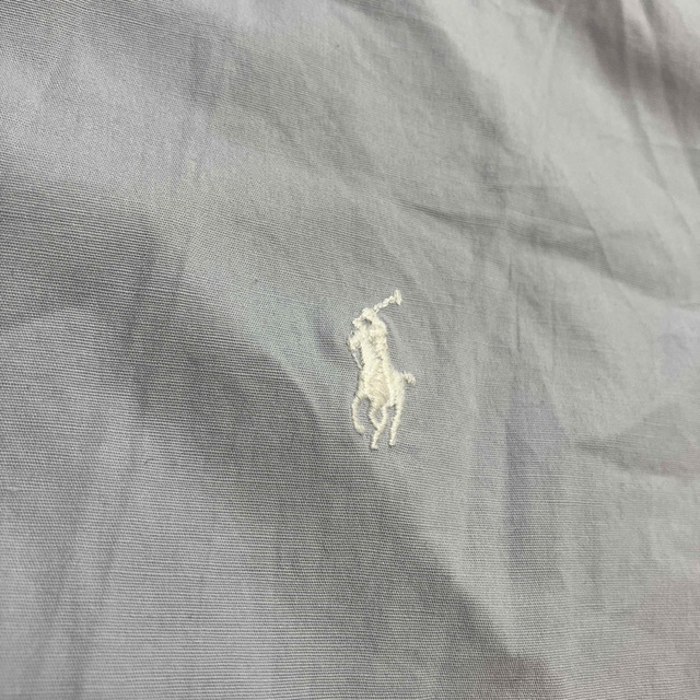 Ralph Lauren(ラルフローレン)のラルフローレン　RALPH LAUREN 半袖シャツ　ロゴ刺繍　水色　日本製 レディースのトップス(シャツ/ブラウス(半袖/袖なし))の商品写真