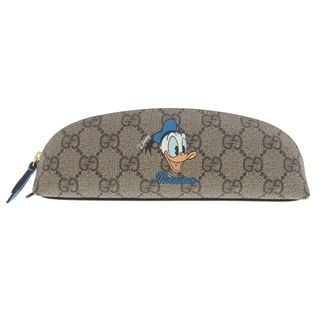 グッチ(Gucci)のグッチ GUCCI GGスプリーム ペンケース 筆箱 ディズニー ドナルド ベージュ ブルー 662129 美品 新入荷 GU0500(その他)