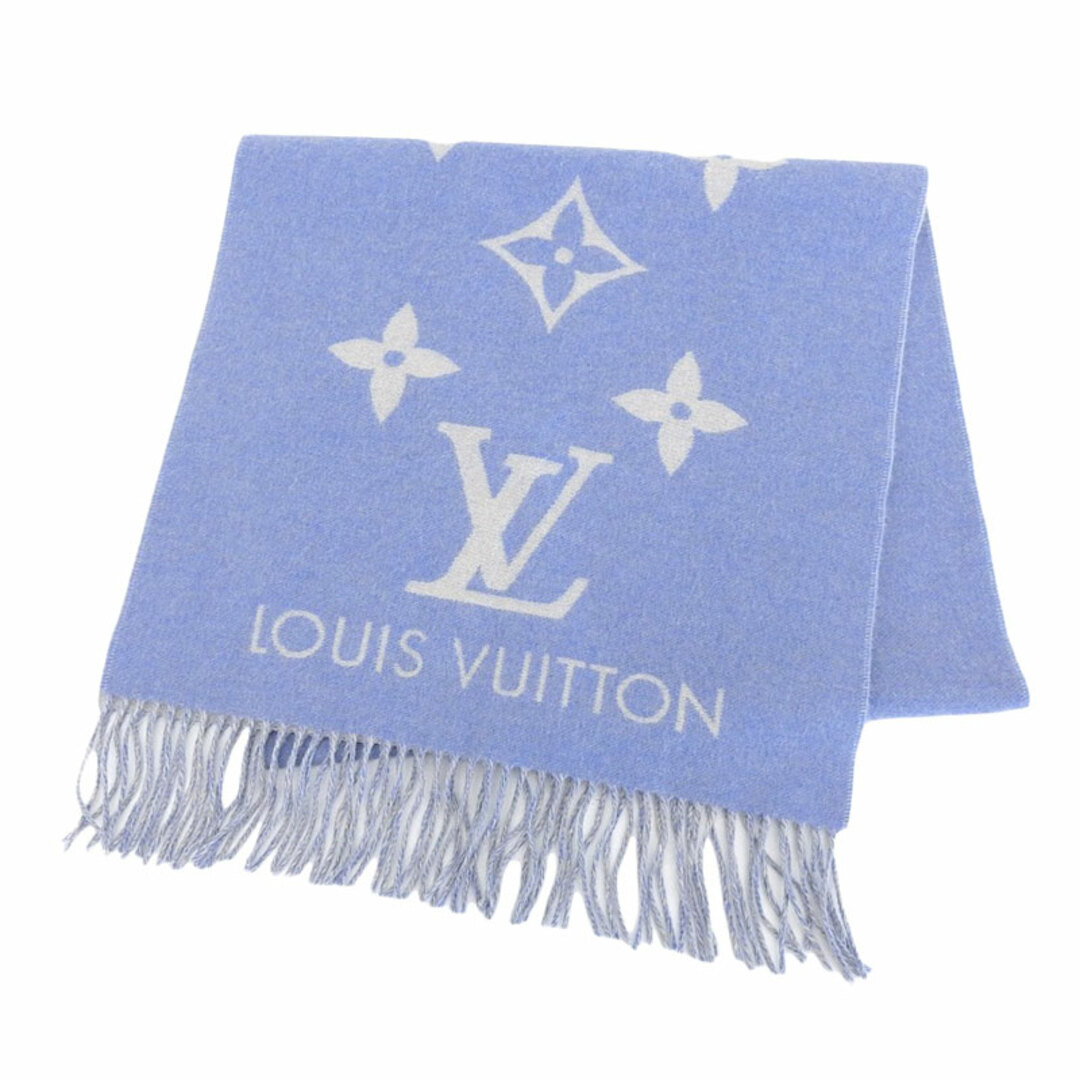 ルイ ヴィトン LOUIS VUITTON エシャルプ レイキャビック マフラー カシミヤ ブルー グレー M75704  新入荷 LV1322