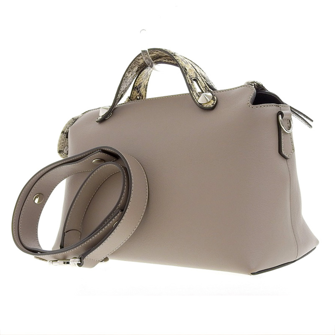 フェンディ FENDI バイザウェイ 2WAYバッグ ハンドバッグ ショルダーバッグ レザー パイソン ベージュ 8BL124 中古 新入荷 OB1448