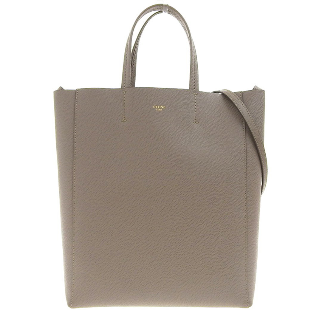 セリーヌ CELINE バーティカルカバスモール 2WAYバッグ トートバッグ ショルダーバッグ レザー グレージュ 189813  新入荷 OB1437