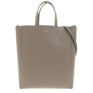 セリーヌ(celine)のセリーヌ CELINE バーティカルカバスモール 2WAYバッグ トートバッグ ショルダーバッグ レザー グレージュ 189813 中古 新入荷 OB1437(トートバッグ)