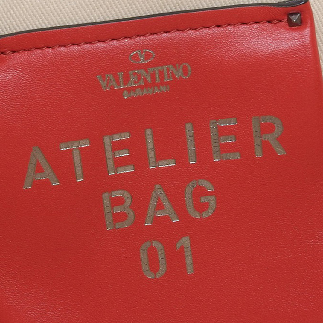 other(アザー)のヴァレンティノ VALENTINO 2WAYバッグ ハンドバッグ アトリエバッグ キャンバス レザー ホワイト レッド VW2B0H86 中古 新入荷 OB1449 レディースのバッグ(ハンドバッグ)の商品写真