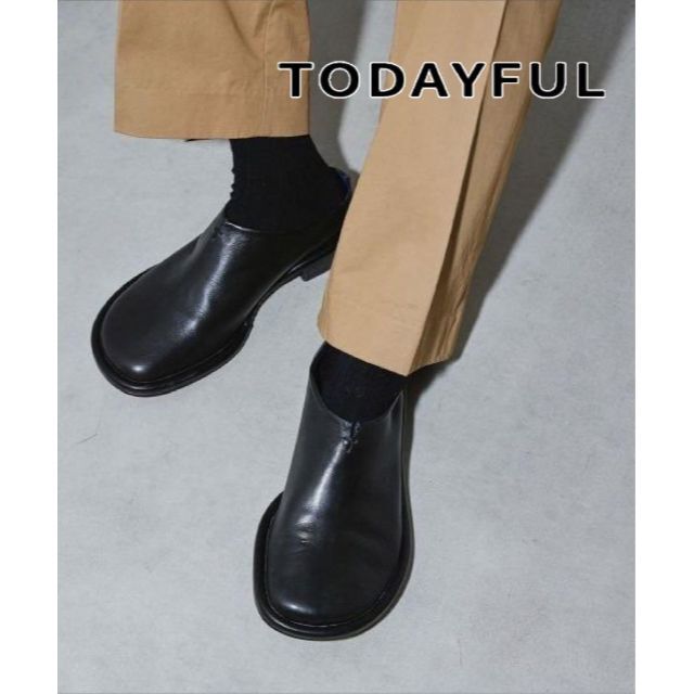 TODAYFUL Slide Leather Shoes トゥデイフル