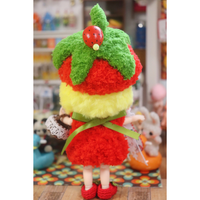 創作ドール　可動ボディ　アヒルちゃん　人形　編みぐるみ キッズ/ベビー/マタニティのおもちゃ(ぬいぐるみ/人形)の商品写真