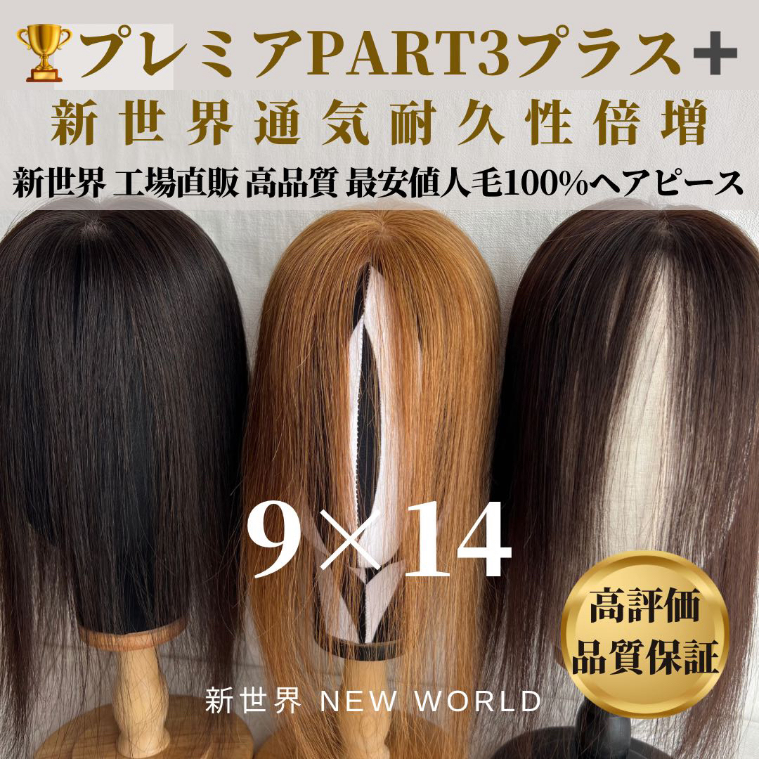 新世界ヘアピース9*14最長40cm プレミアpart2-