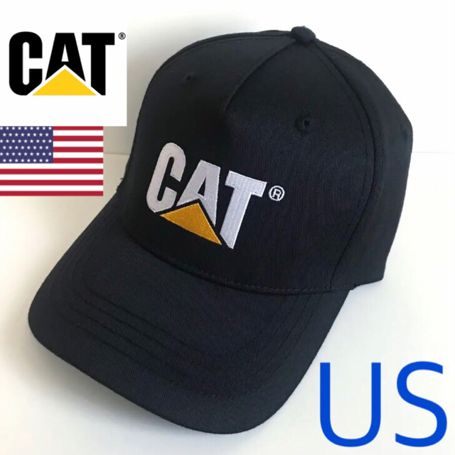 レア 新品 CAT キャタピラー USA キャップ 黒 帽子 オフィシャル