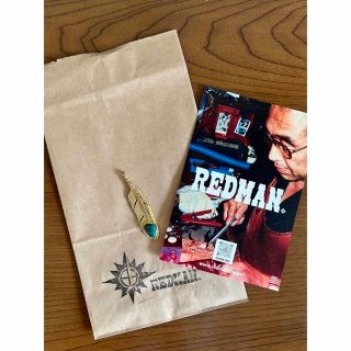 インディアンジュエリー(INDIAN JEWELRY)の【REDMAN レッドマン】 【全金 K18】 フェザー ターコイズ ネックレス(ネックレス)