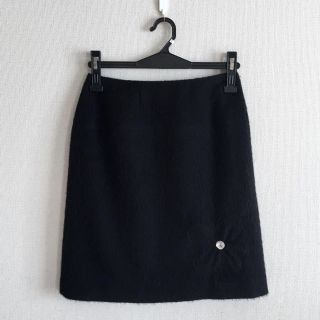 ソニアリキエル(SONIA RYKIEL)の☆SALE☆ソニアリキエル♡黒色のお花スカート(ひざ丈スカート)