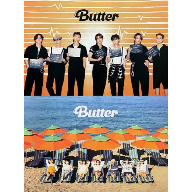 防弾少年団(BTS)(ボウダンショウネンダン)のBTS butter 初回特典ポスター2枚セット エンタメ/ホビーのアニメグッズ(ポスター)の商品写真