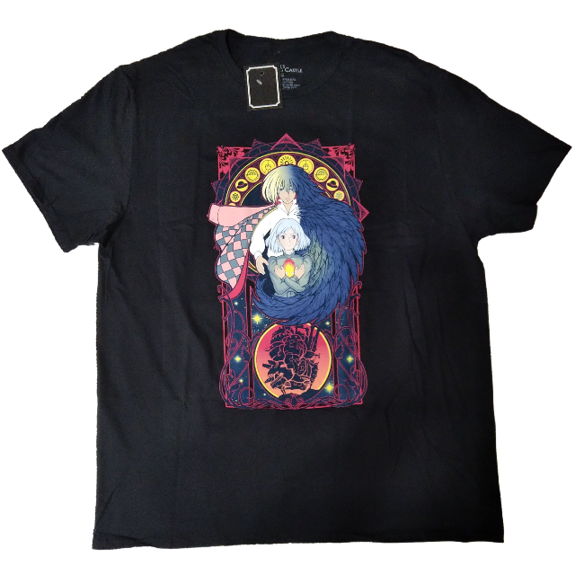 ジブリ - 海外オフィシャル ハウルの動く城 Tシャツ XL 黒 アニメT