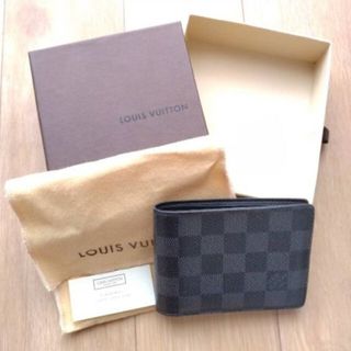 ルイヴィトン(LOUIS VUITTON)のルイヴィトン 二つ折り財布 ウォレット サイフ 小物  ダミエ 中古品(折り財布)