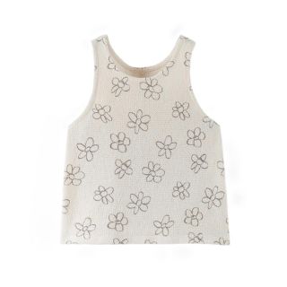 ザラキッズ(ZARA KIDS)の【新品未使用】ZARA  ザラキッズ　花柄　ノースリーブTシャツ　タンクトップ(Tシャツ/カットソー)