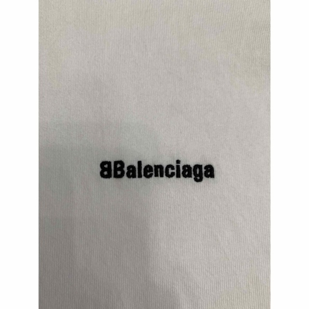 Balenciaga(バレンシアガ)のバレンシアガ  ちびロゴT ホワイト　Lサイズ レディースのトップス(Tシャツ(半袖/袖なし))の商品写真