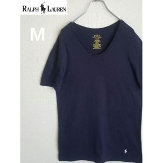 ポロラルフローレン(POLO RALPH LAUREN)のPOLO RalphLauren ラルフ　V首TシャツM 刺繍ロゴM（XL）(Tシャツ/カットソー(半袖/袖なし))