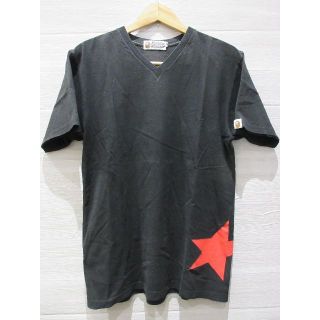 アベイシングエイプ(A BATHING APE)の[U5701]アベイシングエイプ シャツ ブラック 星デザイン M(Tシャツ/カットソー(半袖/袖なし))