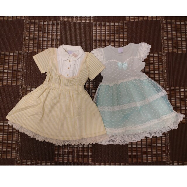 axes femme(アクシーズファム)のaxes femme kids　ワンピース　2点セット 110センチ キッズ/ベビー/マタニティのキッズ服女の子用(90cm~)(ワンピース)の商品写真