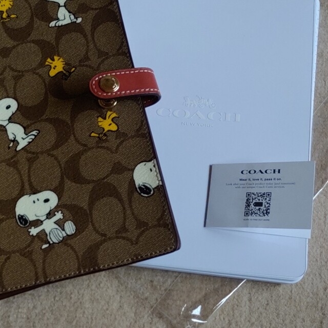 新品 coach×peanuts  スヌーピー 手帳カバー  ノート