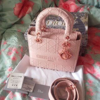 ディオール(Christian Dior) ハンドバッグ(レディース)(ピンク/桃色系