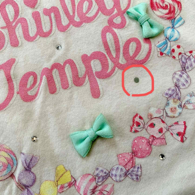 Shirley Temple(シャーリーテンプル)のシャーリーテンプル🎀カットソー2枚 120 難あり キッズ/ベビー/マタニティのキッズ服女の子用(90cm~)(Tシャツ/カットソー)の商品写真