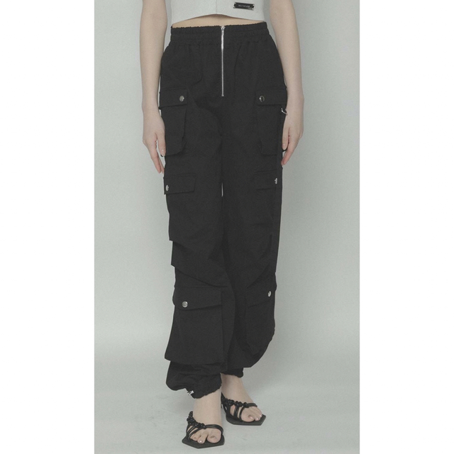 ブラックサイズMELT THE LADY low waist cargo pants ブラック