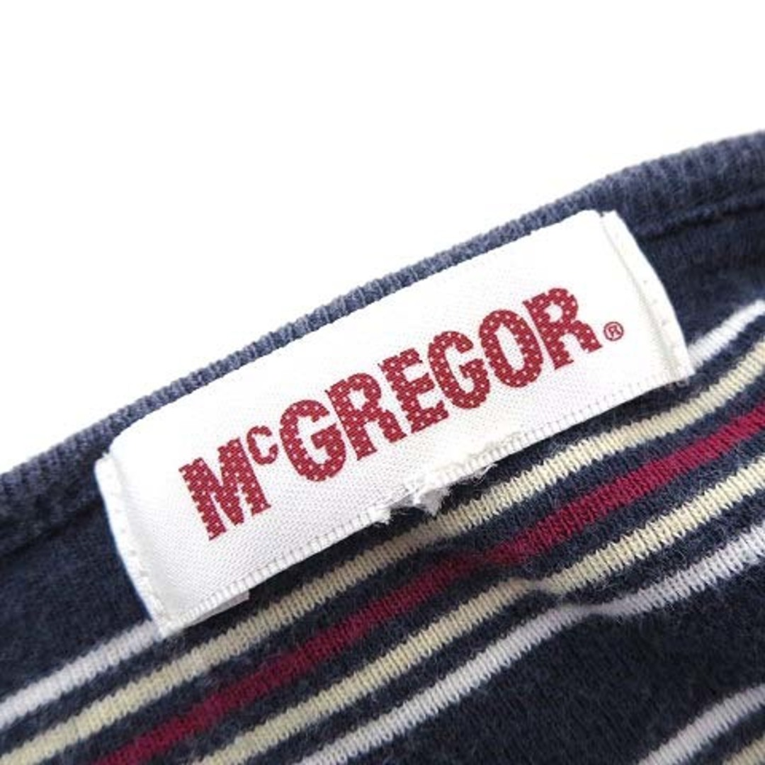 McGREGOR(マックレガー)のマクレガー カットソー Tシャツ ボーダー ロゴ 刺繍 7分袖 M 紺 白 赤 レディースのトップス(その他)の商品写真