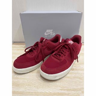 ナイキ(NIKE)のAIR FORCE 1 07 SUEDE レッド/セイル(スニーカー)