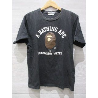 アベイシングエイプ(A BATHING APE)の[U5703]アベイシングエイプ シャツ ブラック ビッグロゴ M(Tシャツ/カットソー(半袖/袖なし))